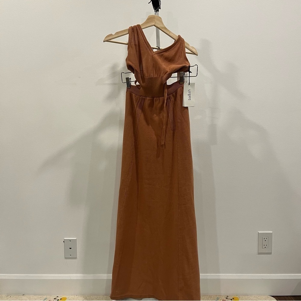NWT ba&sh Alula knit Cutout Maxi Dress - Picture 4 of 11